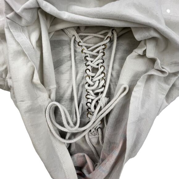 Jimi Hendrix T-shirt  Small Lace Up Short Sleeve Graphic Rockin Artwork White - Picture 9 of 11